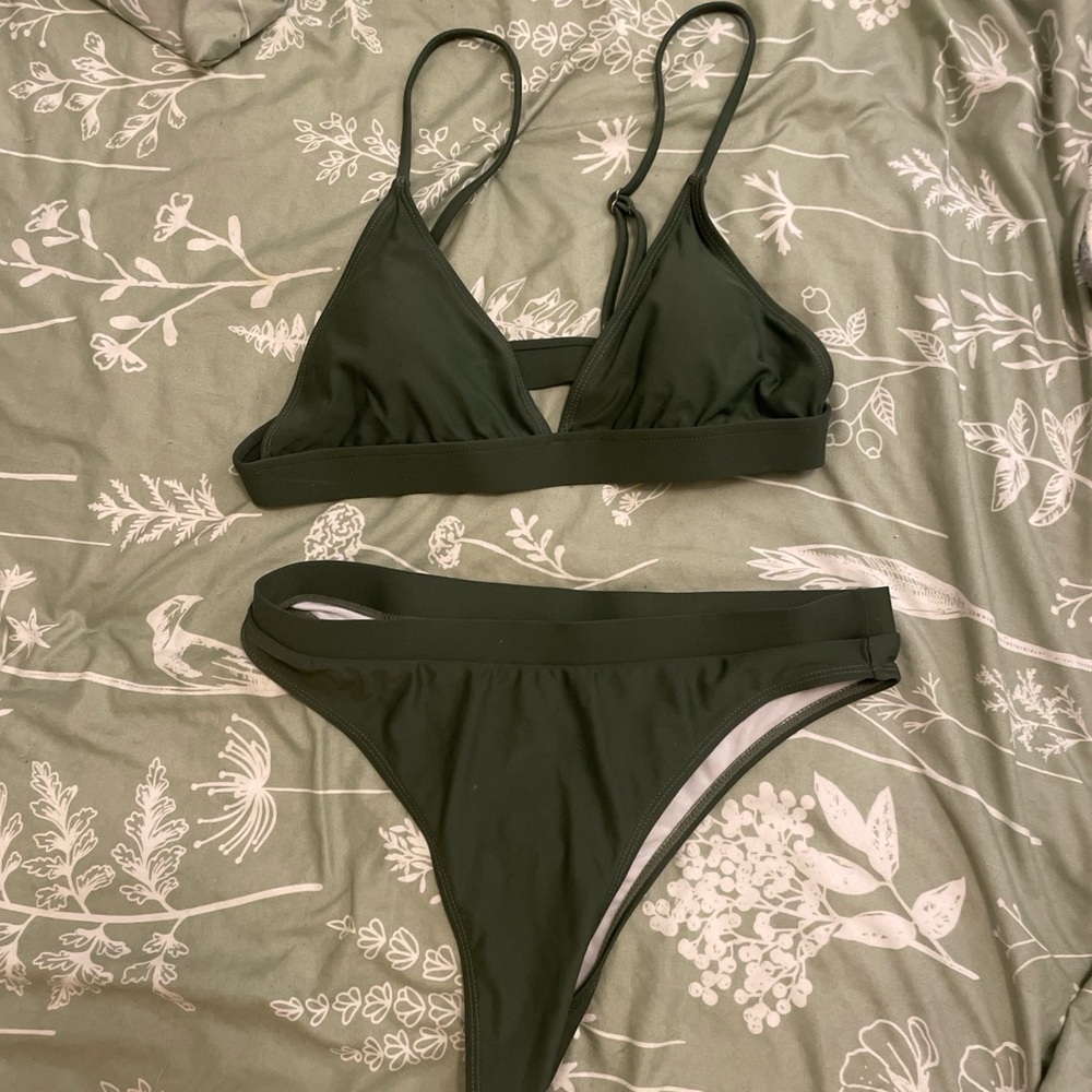 NWOT ARMY GREEN BIKINI